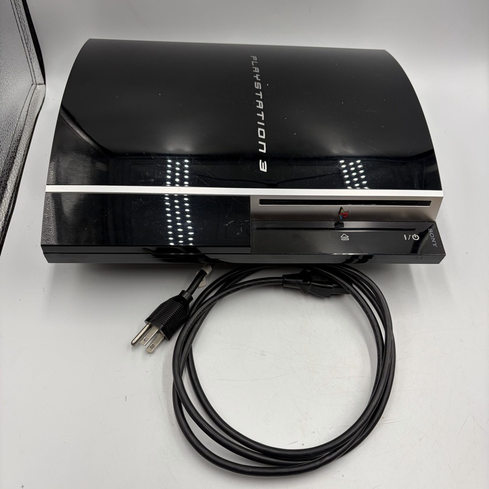 Sony PlayStation 3 CECHL01 Black Fat 80 GB Console + Power Cable Only